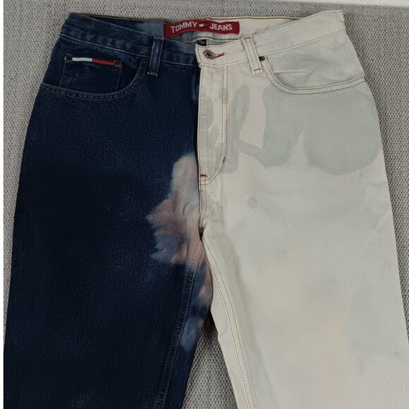 Tommy Hilfiger Vintage Ditto Tie Dyed Jean Men 31X34 Blue/White Classic Straight - Picture 6 of 16